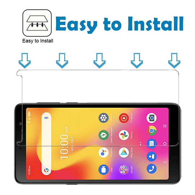 Protector de Pantalla para Alcatel TCL A3, 2 Piezas Dureza 9