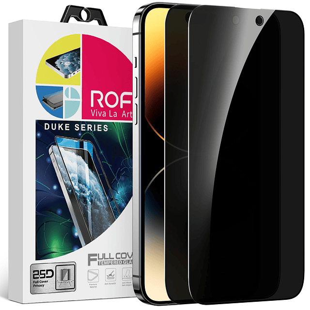 ROFI para iPhone 14 Pro Protector de pantalla de privacidad