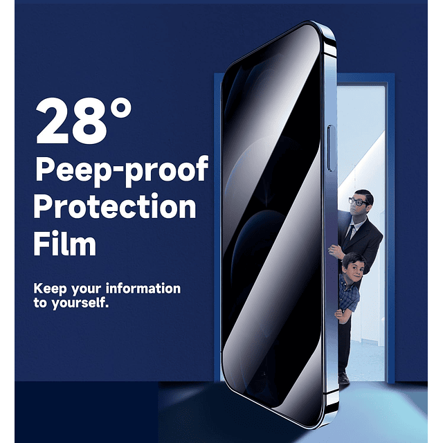 Paquete de 2 protectores de pantalla de vidrio de privacidad