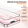 Paquete de 3 protectores de pantalla para iPhone 15, vidrio