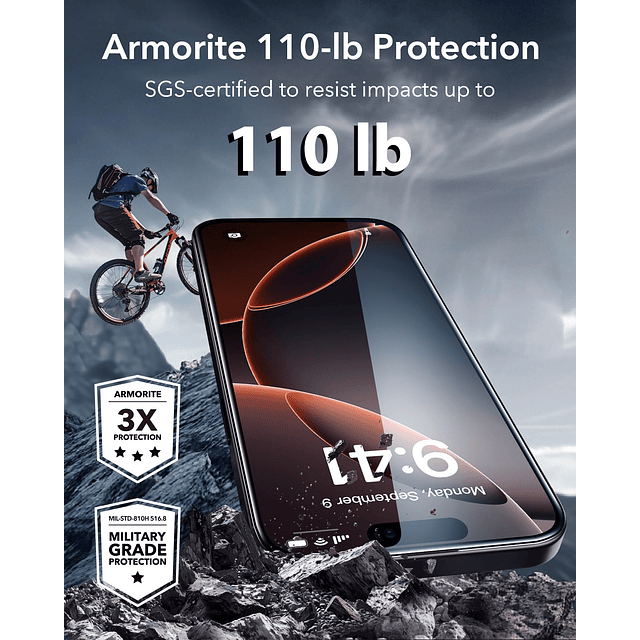 Paquete de 3 protectores de pantalla de vidrio 9H+ para iPho