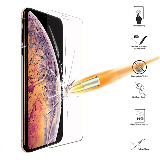 Paquete de 4 Compatible con iPhone Xs Max Protector de Panta