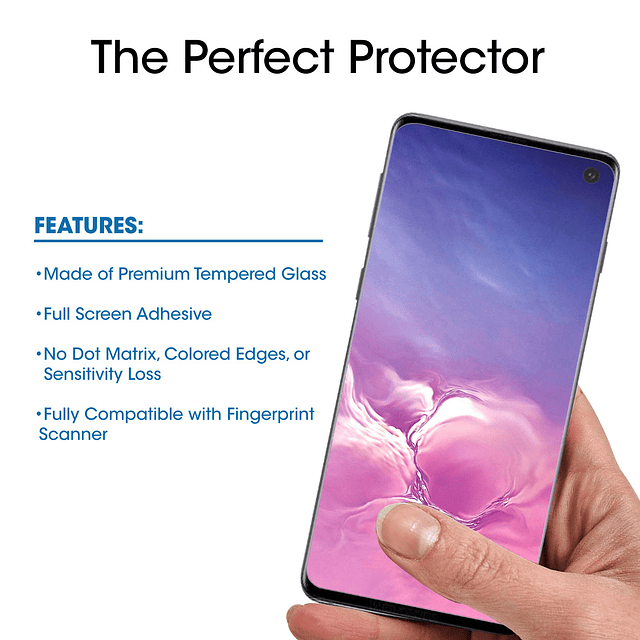 Ultra Protector de Pantalla para Galaxy S10, Aplicación de G