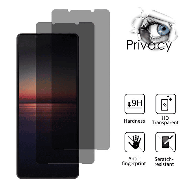 2 unidades para Sony Xperia 1 II Protector de pantalla de pr