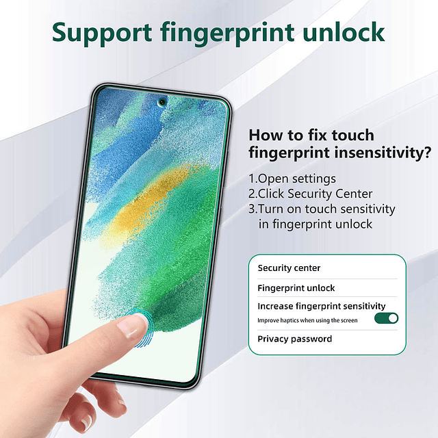 3 unidades Protector de pantalla para Samsung Galaxy S21 FE