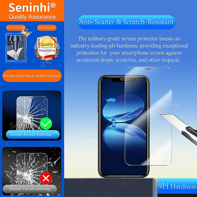 Seninhi 1+1 paquete para Apple iPhone 11 pro / iPhone X / iP