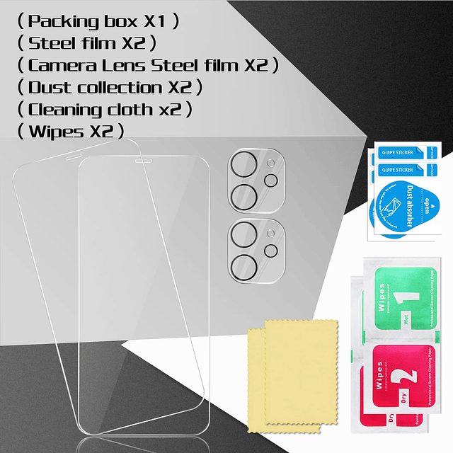 Compatible con Protector de Pantalla iPhone 12 + Protectores