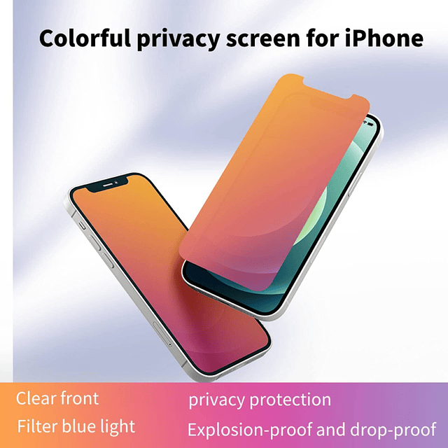 para iPhone 12 / iPhone 12 pro Protector de pantalla de priv