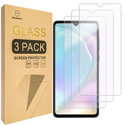 3-PACK Diseñado para Huawei P30 Lite Vidrio Templado Protect