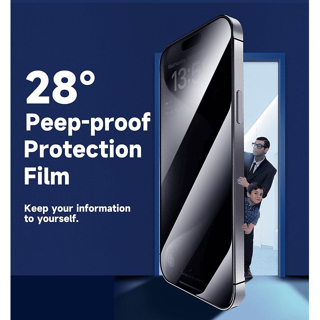 Paquete de 2 protectores de pantalla de vidrio de privacidad