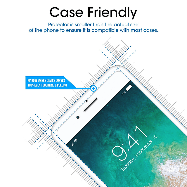 Protector de pantalla para Apple iPhone 8 Plus, 7 Plus, 6S P