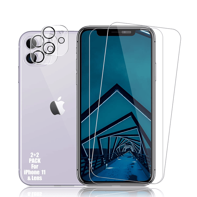 Protector de pantalla para iPhone 11 + protectores de lente