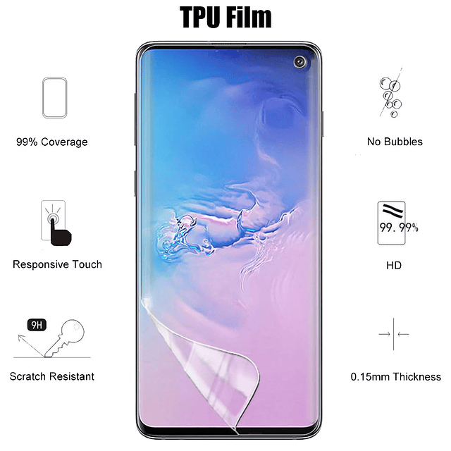 2+2 para Samsung Galaxy S10 4G Paquete de 2 Protector de Pan