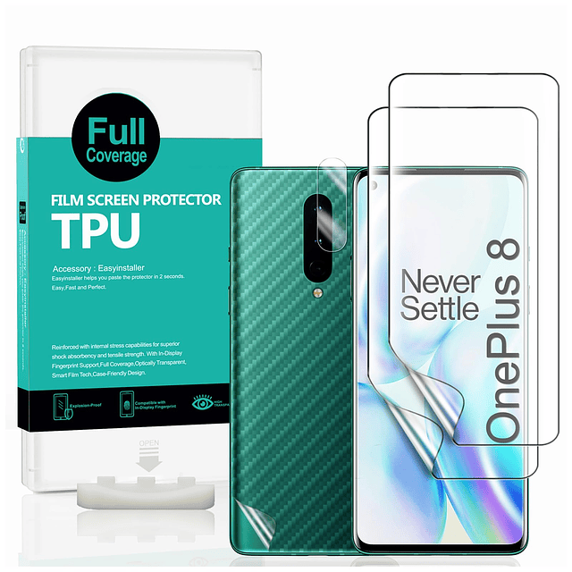 Protector de pantalla para OnePlus 8 paquete de 2, película