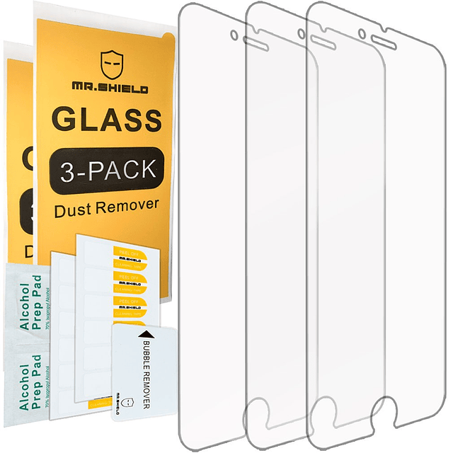 3-PACK Diseñado para iPhone 8 / iPhone 7 Vidrio Templado Pro