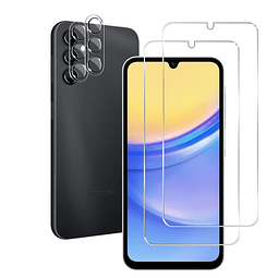 Galaxy A15 Protector de pantalla de vidrio templado + protec