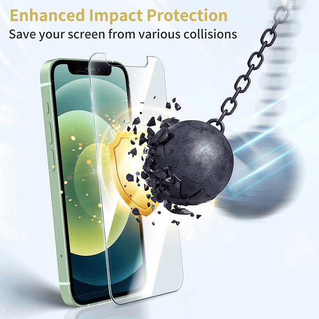 Paquete de 3 protectores de pantalla para iPhone 12 mini, vi