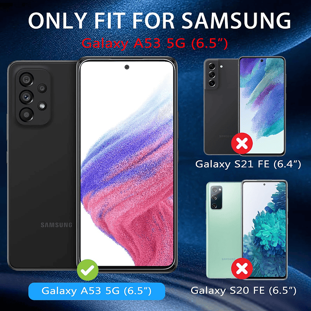 Paquete de 3 Protectores de Pantalla para Galaxy A53 5G + Pa