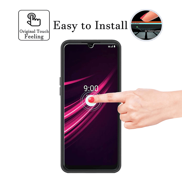 T-Mobile Revvl V+ 5G Protectores de pantalla paquete de 3, p