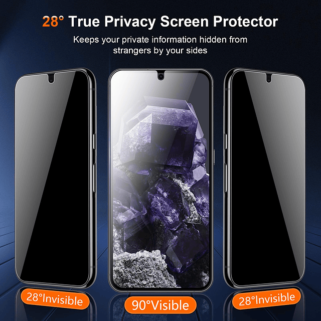 2 unidades Protector de pantalla de privacidad para Pixel 8