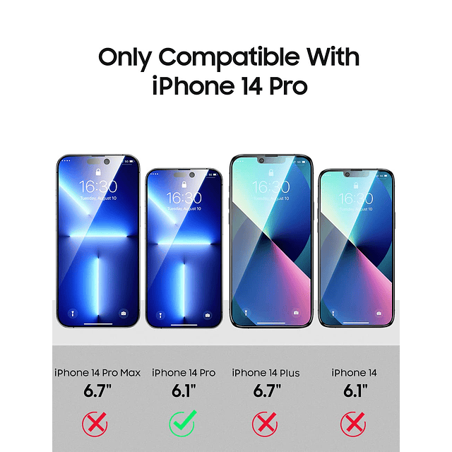 Protector de pantalla de privacidad para iPhone 14 Pro, paqu