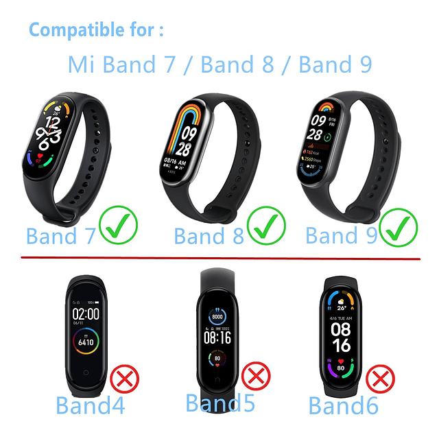 Compatible con Xiaomi Smart Band 9 Protector de Pantalla Paq