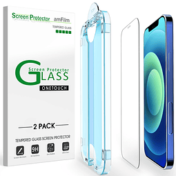 OneTouch Protector de pantalla de cristal para iPhone 12 de