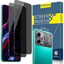 2+2Pack para Xiaomi POCO X5 Pro PrivacyProtector de Pantalla