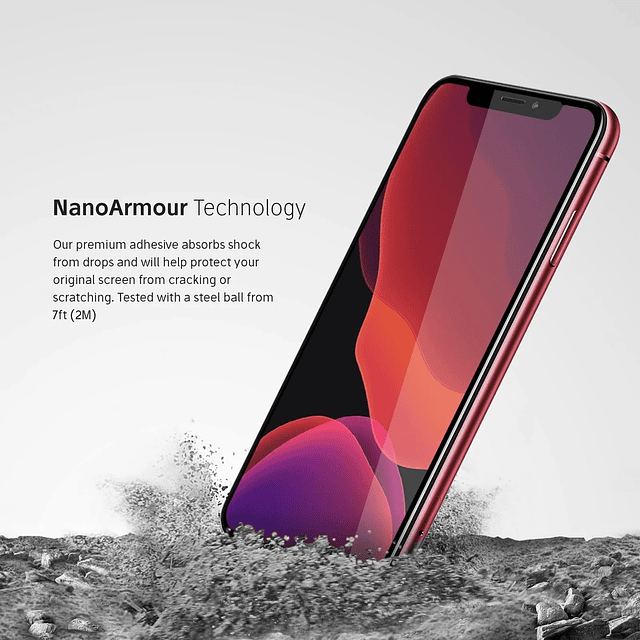 NanoArmour para iPhone 11 Pro Max Protector de pantalla ultr