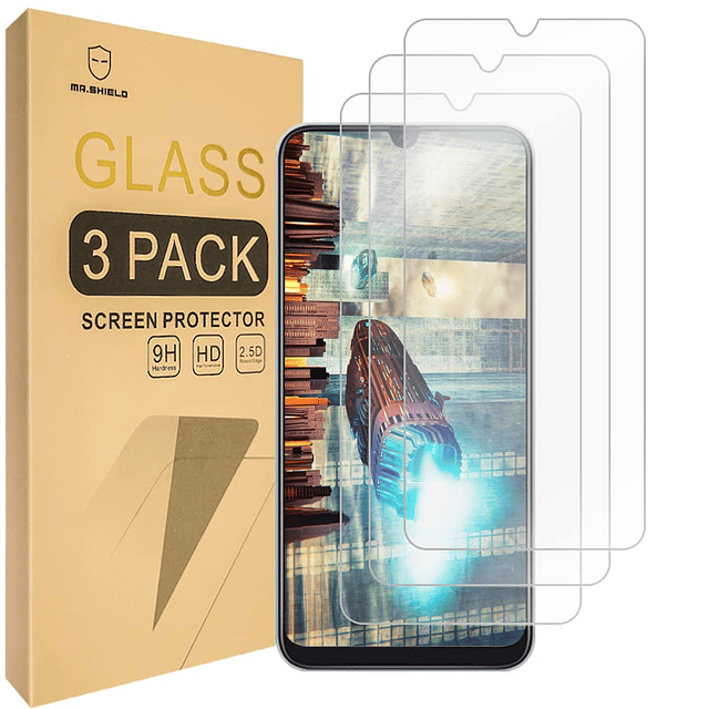 3-PACK Diseñado para Samsung Galaxy A50 vidrio templado Prot