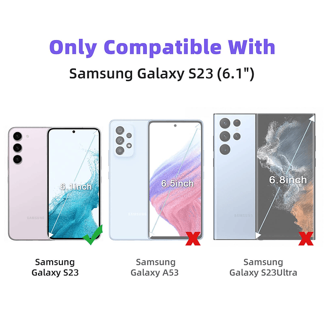 Paquete de 3 protectores de pantalla compatibles con Samsung