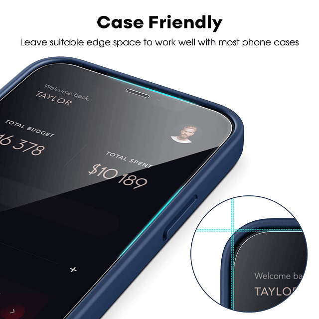 Protector de pantalla de cobertura total para iPhone 12/12 P