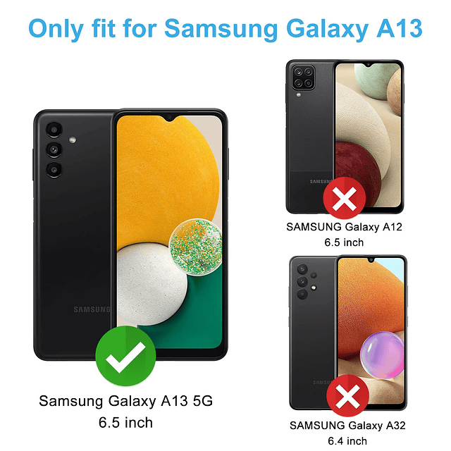 2 Pack para Samsung Galaxy A13 5G Protector de Pantalla de P