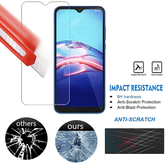 Paquete de 3 protectores de pantalla para Motorola Moto E 20