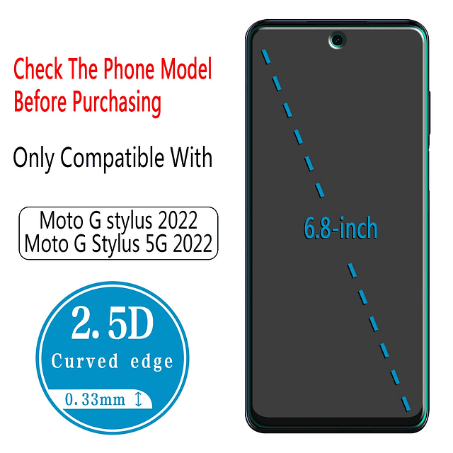 2 unidades de vidrio templado para Motorola Moto G Stylus 20