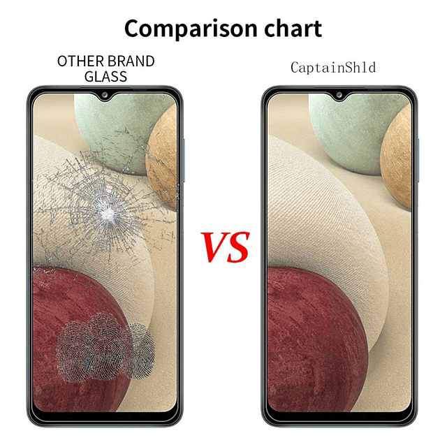 para Galaxy A12 Protector de Pantalla Vidrio Templado, Paque