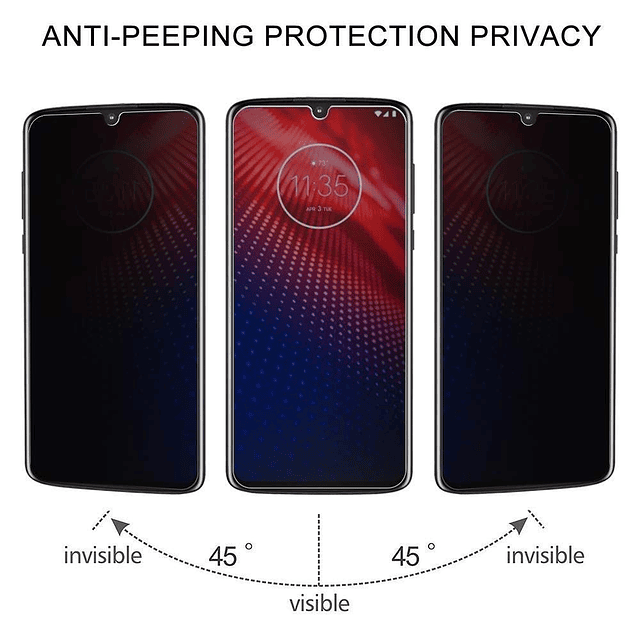 Protector de Pantalla de Privacidad para Motorola Moto Z4 -