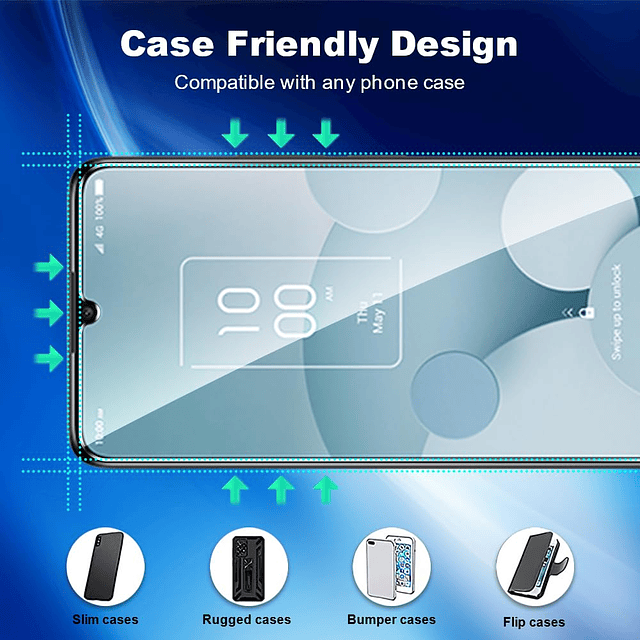 2+2 protectores de pantalla de vidrio templado para TCL 40 X