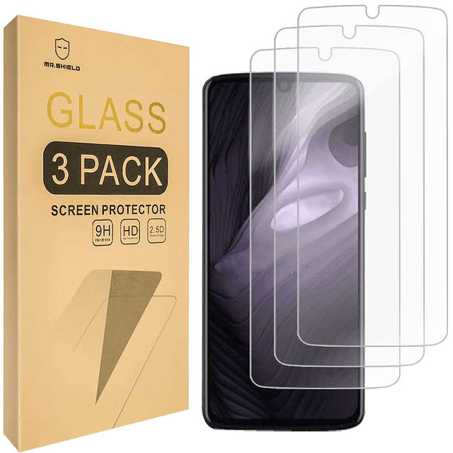 3-PACK Diseñado para Motorola Moto Z4 Vidrio Templado Protec