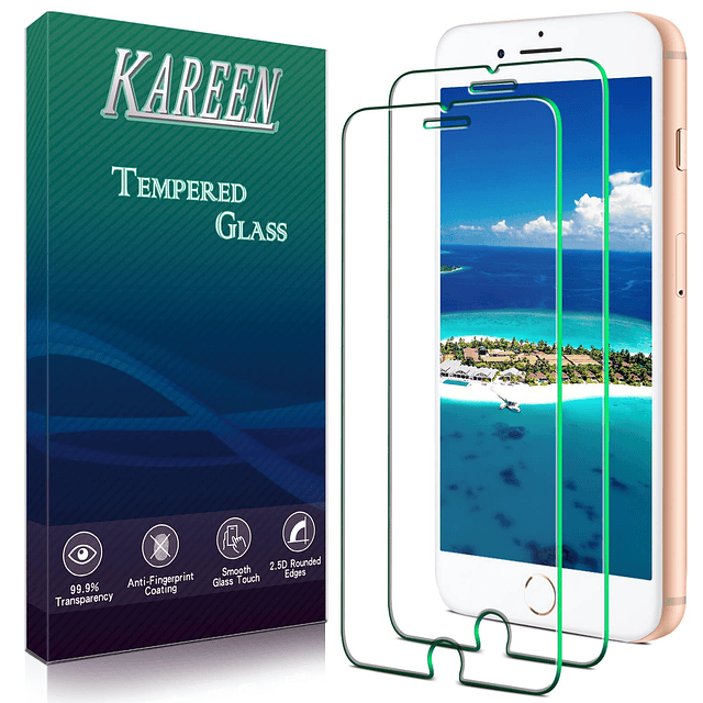 Paquete de 2 Protector de pantalla para iPhone 8 Plus, 7 Plu