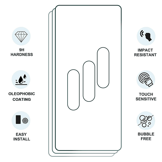 Paquete de 3 + 3: diseñado para Samsung Galaxy A11 protector