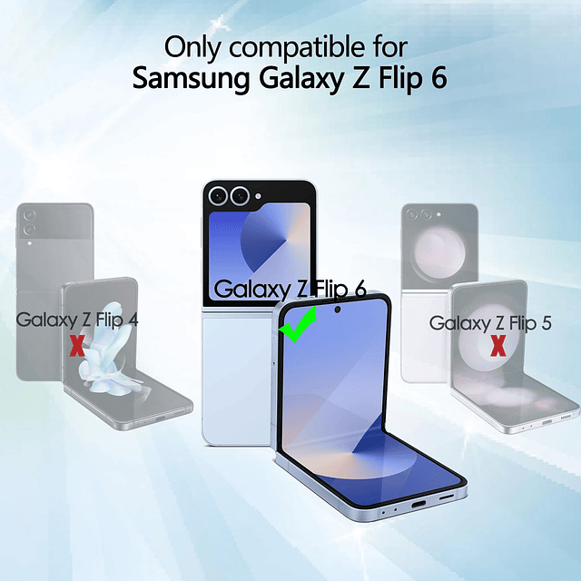 2+1 paquete para Samsung Galaxy Z Flip 6 protector de pantal