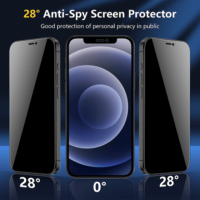 Protector de pantalla de privacidad para iPhone 12 Mini, pel