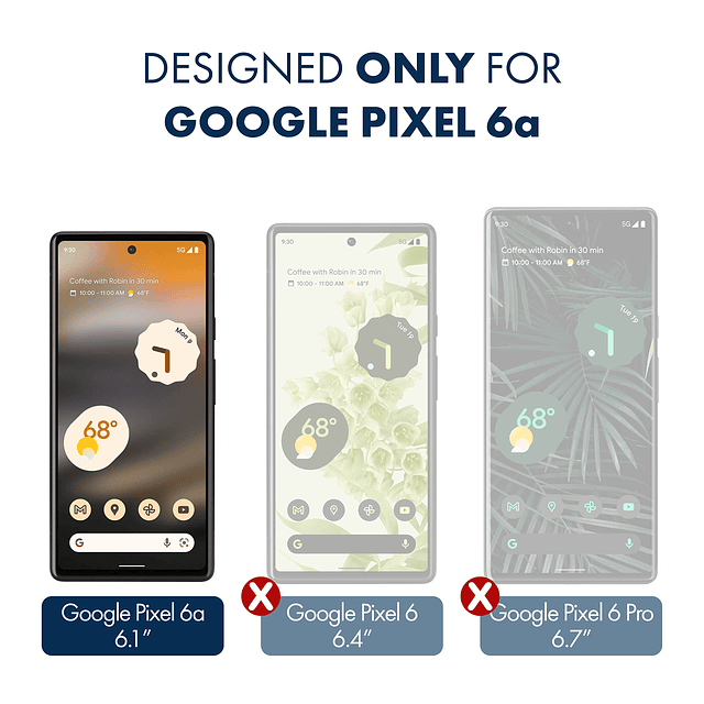 paquete de 2 protectores de pantalla diseñados para Google P