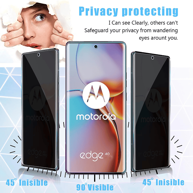 para Motorola Edge 40 5G 2023 paquete de 2 Protector de pant