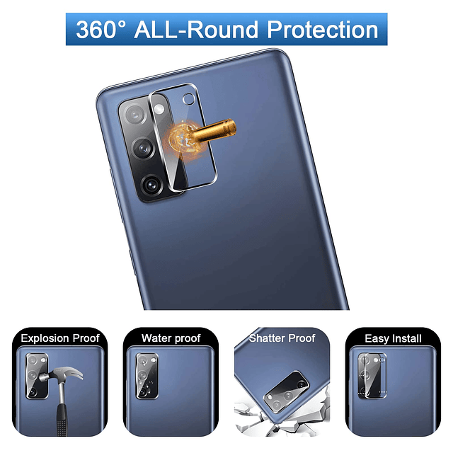 Paquete de 3+3 Diseñado para Samsung Galaxy S20 FE 5G Protec