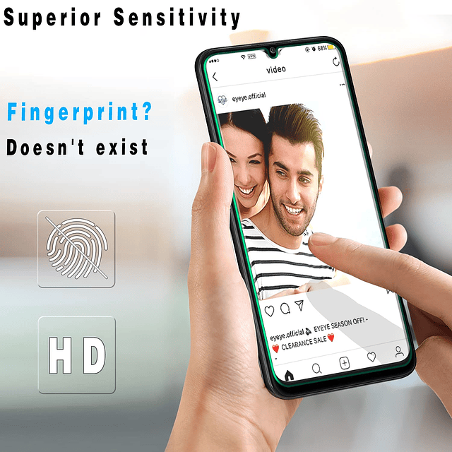 Paquete de 3 Protector de Pantalla para Samsung Galaxy A02s,