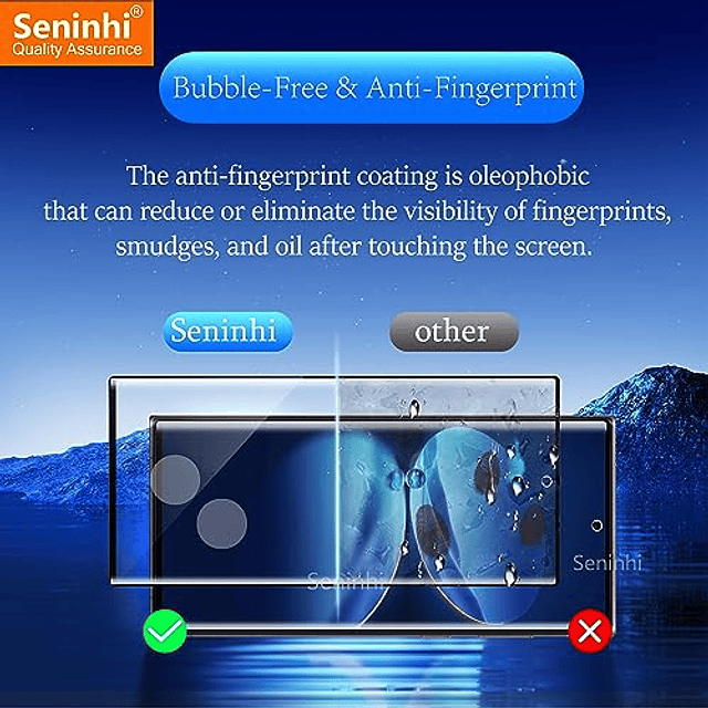 Seninhi 3+3 unidades para Galaxy S23 Ultra 6,8 pulgadas Prot