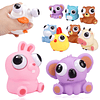 Squishy Juguetes para apretar animales con ojos emergentes,