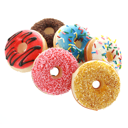 Squishy 6 piezas de donas de juguete artificiales realistas,